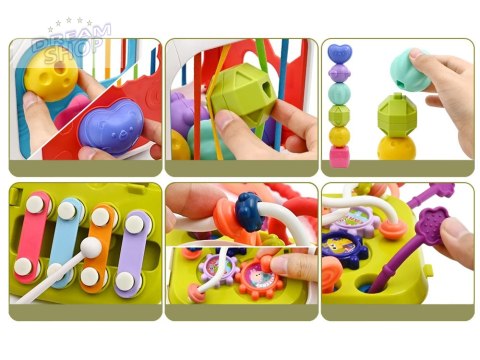 Kostka edukacyjna dla malucha sorter sensoryczny kształty cymbałki ZA5278