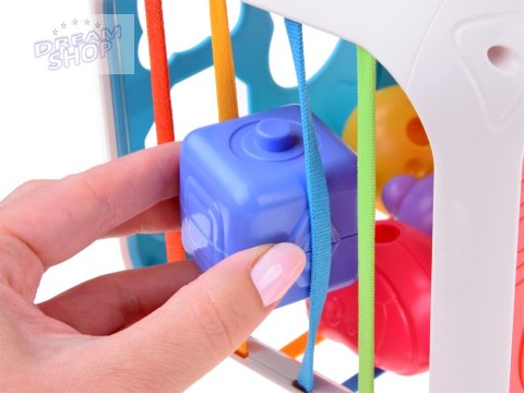 Kostka edukacyjna dla malucha sorter sensoryczny kształty cymbałki ZA5278