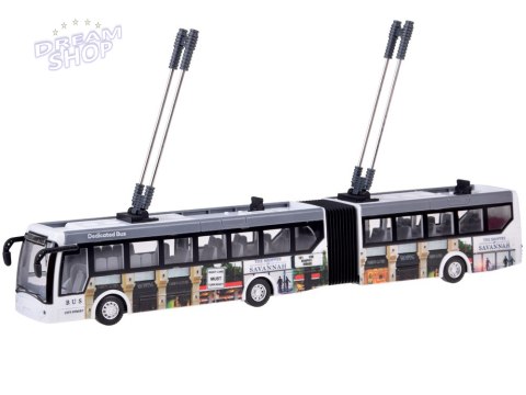 Trolejbus zdalnie sterowany na pilota 36 cm autobus miejscki RC0673 Trolejbus zdalnie sterowany na pilota 36 cm autobus miejscki RC0673