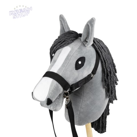Hobby Horse Skippi - koń na kiju - Szary A4 - prezent dla dziecka Hobby Horse Skippi - koń na kiju - Szary A4 - prezent dla dziecka