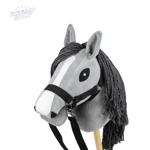Hobby Horse Skippi - lekki koń na kiju - Szary A5 - prezent dla dziecka Hobby Horse Skippi - lekki koń na kiju - Szary A5 - prezent dla dziecka