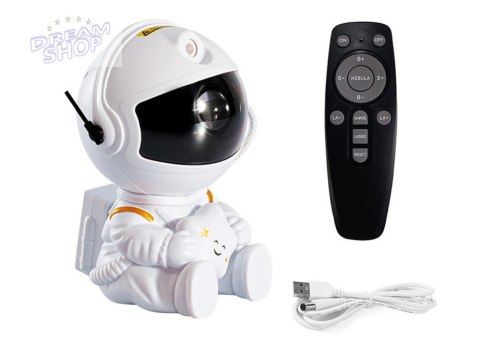 Projektor Astronauta Z Gwiazdą LED USB Pilot Sterujący Projektor Astronauta Z Gwiazdą LED USB Pilot Sterujący