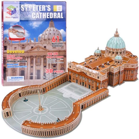 Puzzle 3D Bazylika św. Piotra Watykan 61el. puzzle przestrzenne ZA1578 Puzzle 3D Bazylika św. Piotra Watykan 61el. puzzle przestrzenne ZA1578
