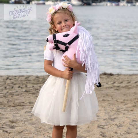 Skippi - lekki mały hobby horse A5 - różowy - prezent na dzień dziecka Skippi - lekki mały hobby horse A5 - różowy - prezent na dzień dziecka