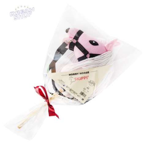Skippi - lekki mały hobby horse A5 - różowy - prezent na dzień dziecka Skippi - lekki mały hobby horse A5 - różowy - prezent na dzień dziecka