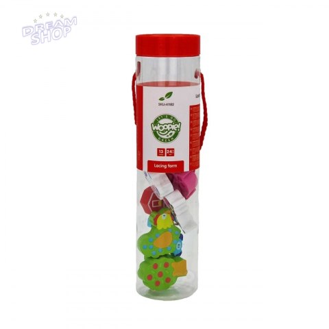 WOOPIE GREEN Drewniane Klocki do Nawlekania Zwierzęta Farma 13 el. WOOPIE GREEN Drewniane Klocki do Nawlekania Zwierzęta Farma 13 el.
