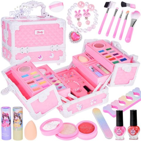 Duży zestaw do makijażu kuferek kosmetyki makeup dla dziewczynki ZA5177 Duży zestaw do makijażu kuferek kosmetyki makeup dla dziewczynki ZA5177