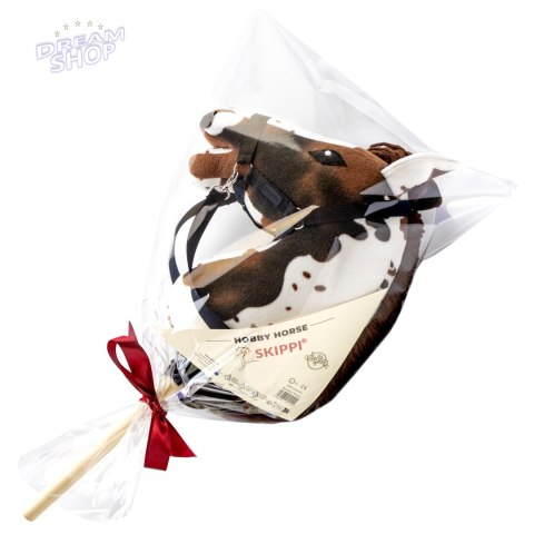 Hobby Horse Skippi A4 - w plamy - brązowe plamki - koń na kiju - kantar Hobby Horse Skippi A4 - w plamy - brązowe plamki - koń na kiju - kantar