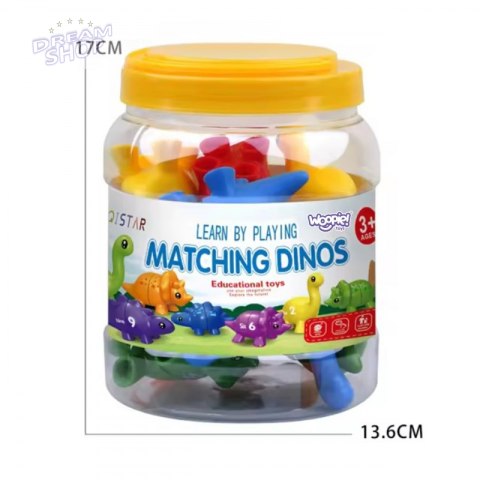 WOOPIE Figurki Montessori Zestaw Edukacyjny Dinozaury do Składania "Dopasuj Cyferki" 10 el. WOOPIE Figurki Montessori Zestaw Edukacyjny Dinozaury do Składania "Dopasuj Cyferki" 10 el.