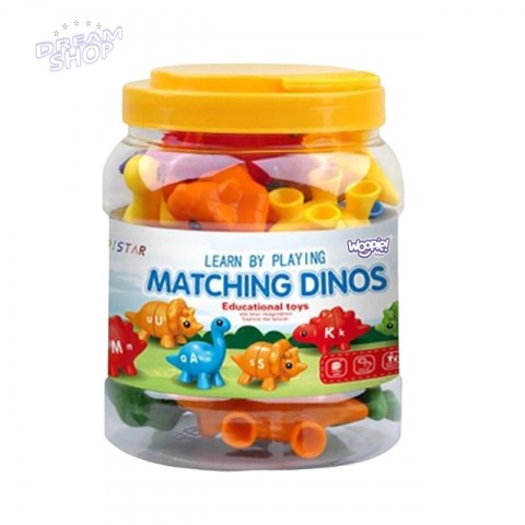 WOOPIE Figurki Montessori Zestaw Edukacyjny Dinozaury do Składania "Dopasuj Literki" 13 el. WOOPIE Figurki Montessori Zestaw Edukacyjny Dinozaury do Składania "Dopasuj Literki" 13 el.