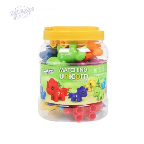 WOOPIE Figurki Montessori Zestaw Edukacyjny Jednorożce do Składania "Dopasuj Cyferki" 13 el. WOOPIE Figurki Montessori Zestaw Edukacyjny Jednorożce do Składania "Dopasuj Cyferki" 13 el.