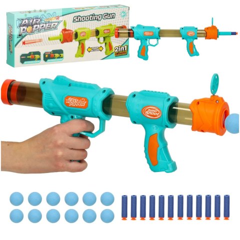 Pistolet karabin na kulki naboje 2w1 niebieski Pistolet karabin na kulki naboje 2w1 niebieski