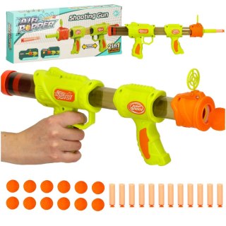 Pistolet karabin na kulki naboje 2w1 zielony
