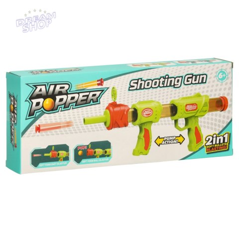 Pistolet karabin na kulki naboje 2w1 zielony