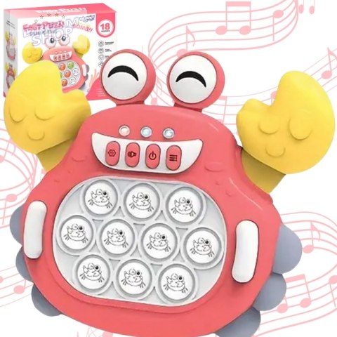 WOOPIE Gra POP IT Elektroniczna Antystresowa Zręcznościowa Krab Czerwony WOOPIE Gra POP IT Elektroniczna Antystresowa Zręcznościowa Krab Czerwony