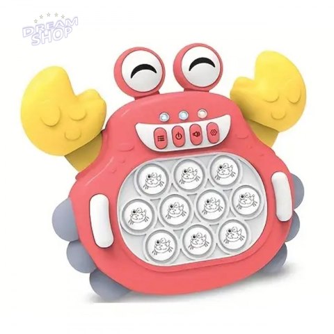WOOPIE Gra POP IT Elektroniczna Antystresowa Zręcznościowa Krab Czerwony WOOPIE Gra POP IT Elektroniczna Antystresowa Zręcznościowa Krab Czerwony