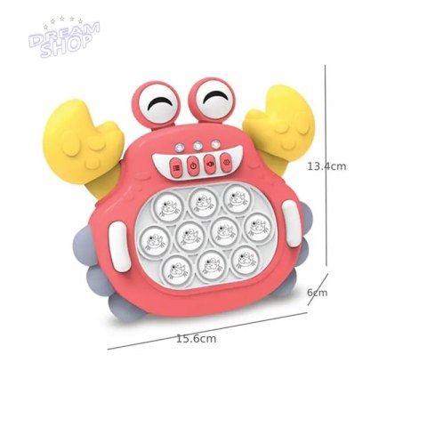 WOOPIE Gra POP IT Elektroniczna Antystresowa Zręcznościowa Krab Czerwony WOOPIE Gra POP IT Elektroniczna Antystresowa Zręcznościowa Krab Czerwony
