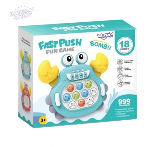 WOOPIE Gra POP IT Elektroniczna Antystresowa Zręcznościowa Krab Czerwony WOOPIE Gra POP IT Elektroniczna Antystresowa Zręcznościowa Krab Czerwony