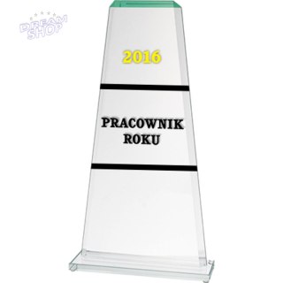 Trofeum szklane grawerowane + wypełnienie farbą
