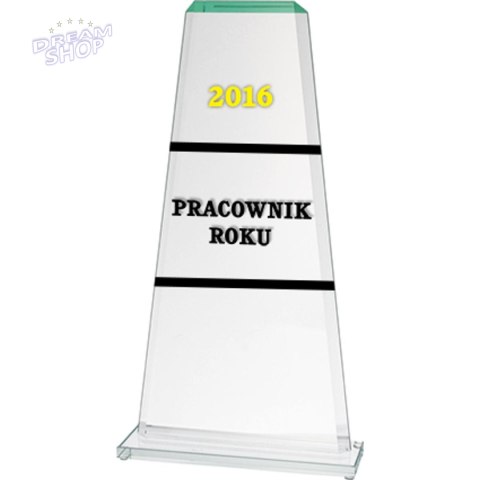 Trofeum szklane grawerowane + wypełnienie farbą Trofeum szklane grawerowane + wypełnienie farbą