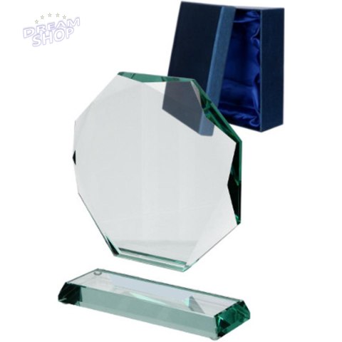 Trofeum szklane z rozklejoną podstawą i etui Trofeum szklane z rozklejoną podstawą i etui