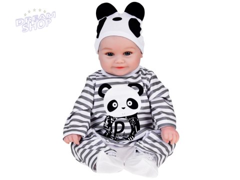 Urocza miękka Lalka Chłopiec 45cm jak żywa ubrana kombinezon Panda ZA5358 Urocza miękka Lalka Chłopiec 45cm jak żywa ubrana kombinezon Panda ZA5358