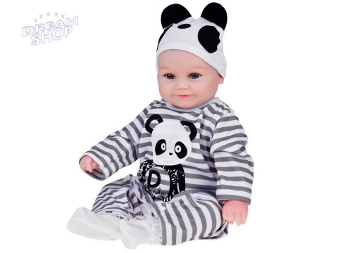 Urocza miękka Lalka Chłopiec 45cm jak żywa ubrana kombinezon Panda ZA5358 Urocza miękka Lalka Chłopiec 45cm jak żywa ubrana kombinezon Panda ZA5358