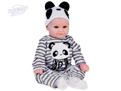 Urocza miękka Lalka Chłopiec 45cm jak żywa ubrana kombinezon Panda ZA5358 Urocza miękka Lalka Chłopiec 45cm jak żywa ubrana kombinezon Panda ZA5358
