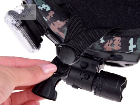 Zestaw dla żołnierza hełm lornetka laser lampka walkie talkie moro ZA5310 Zestaw dla żołnierza hełm lornetka laser lampka walkie talkie moro ZA5310