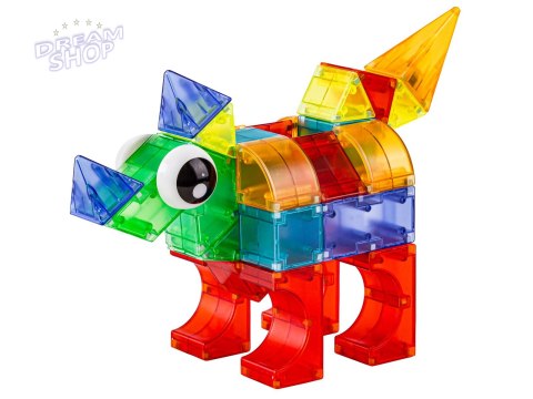 Klocki Magnetyczne, Konstrukcyjne, Świecące Elementy, Figury 3D 64 El. Klocki Magnetyczne, Konstrukcyjne, Świecące Elementy, Figury 3D 64 El.