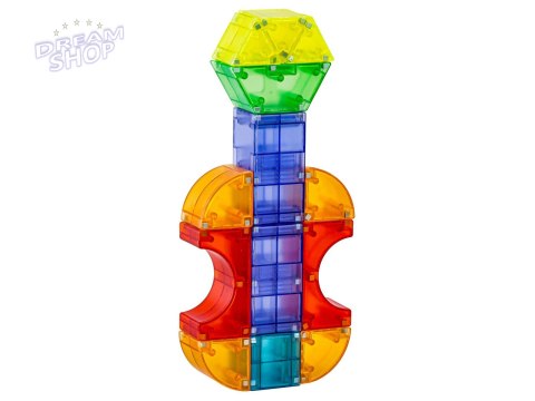 Klocki Magnetyczne, Konstrukcyjne, Świecące Elementy, Figury 3D 64 El. Klocki Magnetyczne, Konstrukcyjne, Świecące Elementy, Figury 3D 64 El.