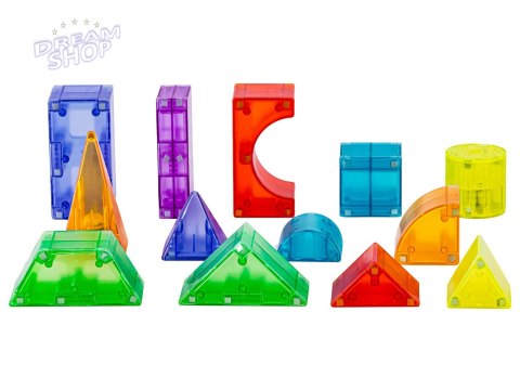 Klocki Magnetyczne, Konstrukcyjne, Świecące Elementy, Figury 3D 64 El. Klocki Magnetyczne, Konstrukcyjne, Świecące Elementy, Figury 3D 64 El.