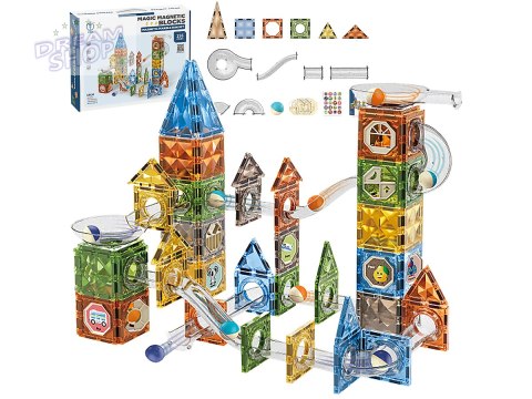 Klocki Magnetyczne Konstrukcyjne TOR KULKOWY 156 El. Kulodrom Klocki Magnetyczne Konstrukcyjne TOR KULKOWY 156 El. Kulodrom
