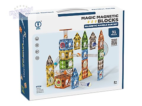 Klocki Magnetyczne Konstrukcyjne TOR KULKOWY 91 El. Kulodrom Klocki Magnetyczne Konstrukcyjne TOR KULKOWY 91 El. Kulodrom