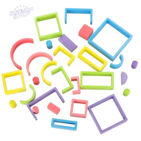 Klocki drewniane edukacyjne układanka tęcza puzzle montessori tęcza kolorowe Klocki drewniane edukacyjne układanka tęcza puzzle montessori tęcza kolorowe