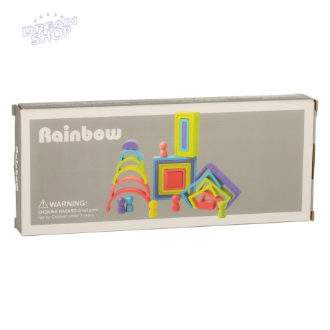 Klocki drewniane edukacyjne układanka tęcza puzzle montessori tęcza kolorowe Klocki drewniane edukacyjne układanka tęcza puzzle montessori tęcza kolorowe