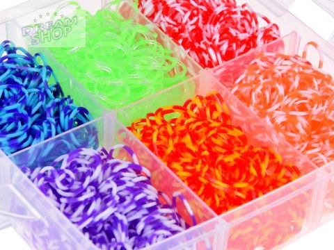 Zestaw Magiczne Gumki Koraliki do robienia bransoletek 4500szt ZA5299 Zestaw Magiczne Gumki Koraliki do robienia bransoletek 4500szt ZA5299