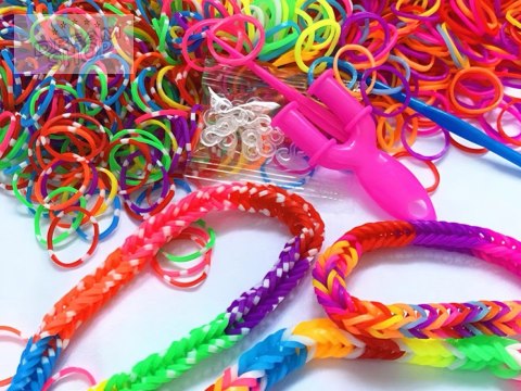 Zestaw Magiczne Gumki Koraliki do robienia bransoletek 4500szt ZA5299 Zestaw Magiczne Gumki Koraliki do robienia bransoletek 4500szt ZA5299