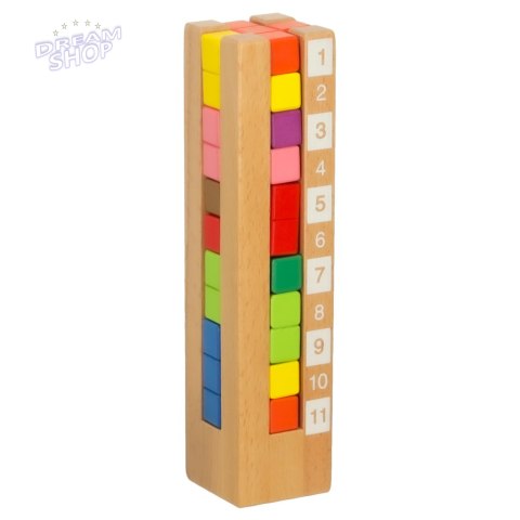 Klocki drewniane edukacyjne układanka Montessori kolorowe Klocki drewniane edukacyjne układanka Montessori kolorowe
