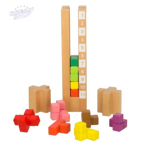 Klocki drewniane edukacyjne układanka Montessori kolorowe Klocki drewniane edukacyjne układanka Montessori kolorowe