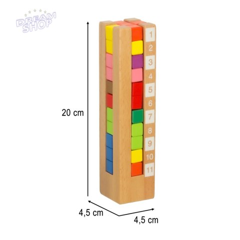 Klocki drewniane edukacyjne układanka Montessori kolorowe Klocki drewniane edukacyjne układanka Montessori kolorowe
