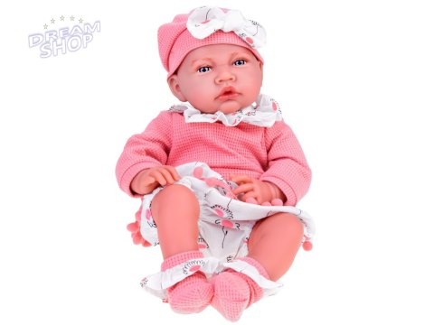 Lalka BOBAS 45 cm dziewczynka miękka i interaktywna różowy komplet ZA5188 Lalka BOBAS 45 cm dziewczynka miękka i interaktywna różowy komplet ZA5188