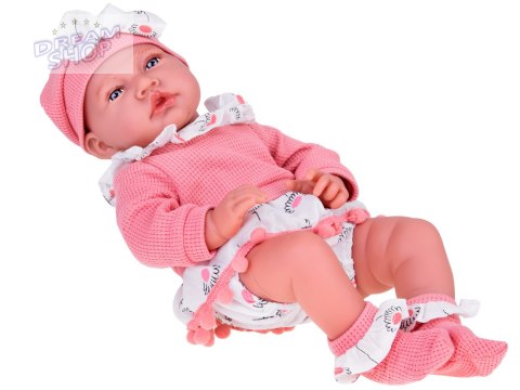 Lalka BOBAS 45 cm dziewczynka miękka i interaktywna różowy komplet ZA5188 Lalka BOBAS 45 cm dziewczynka miękka i interaktywna różowy komplet ZA5188