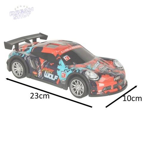 Samochód RC sportowy niebiesko czerwony Samochód RC sportowy niebiesko czerwony