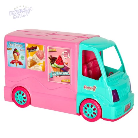Samochód dla lalek kamper food truck zestaw 21 el. Samochód dla lalek kamper food truck zestaw 21 el.