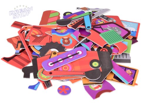 Tablica Magnetyczna 2w1 z Puzzle Magnetyczne Pojazdy Budowlane ZA5352 Tablica Magnetyczna 2w1 z Puzzle Magnetyczne Pojazdy Budowlane ZA5352