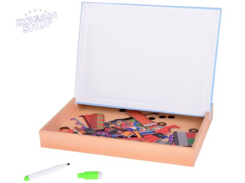 Tablica Magnetyczna 2w1 z Puzzle Magnetyczne Pojazdy Budowlane ZA5352 Tablica Magnetyczna 2w1 z Puzzle Magnetyczne Pojazdy Budowlane ZA5352
