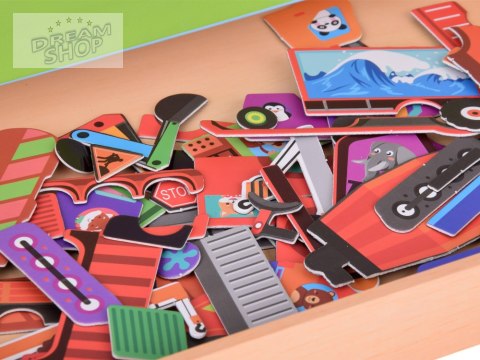 Tablica Magnetyczna 2w1 z Puzzle Magnetyczne Pojazdy Budowlane ZA5352 Tablica Magnetyczna 2w1 z Puzzle Magnetyczne Pojazdy Budowlane ZA5352