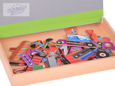Tablica Magnetyczna 2w1 z Puzzle Magnetyczne Pojazdy Budowlane ZA5352 Tablica Magnetyczna 2w1 z Puzzle Magnetyczne Pojazdy Budowlane ZA5352