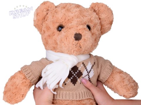 Miś pluszowy mięciutki Niedźwiadek w sweterku i szaliku 60cm ZA5330 Miś pluszowy mięciutki Niedźwiadek w sweterku i szaliku 60cm ZA5330